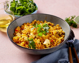 Pumpkin & Kale Risotto with Feta Cheese