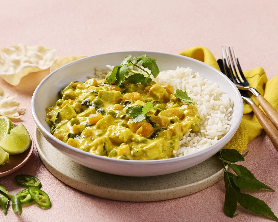 Sweet Pumpkin and Tofu Curry with Rice