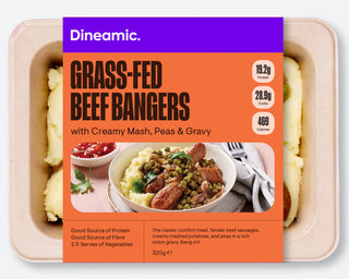 Grass Fed Beef Bangers with Mashed Potatoes and Gravy