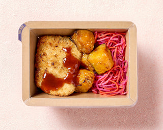 Katsu Chicken with Miso Pumpkin and Sweet Pickle