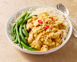 Coconut Satay Chicken with Green Beans & Rice