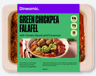 Green Chickpea Falafel with Tomato Sauce and Couscous