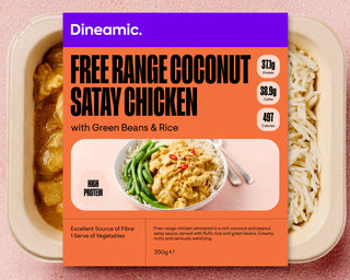 Coconut Satay Chicken with Green Beans & Rice