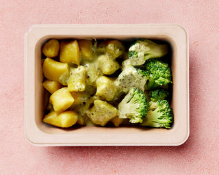 Creamy Pesto Pumpkin Gnocchi with Broccoli
