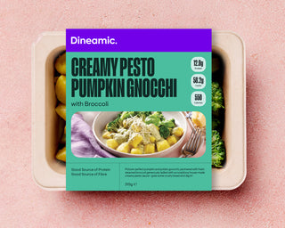 Creamy Pesto Pumpkin Gnocchi with Broccoli