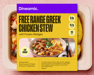 Greek Chicken and Vegetable Stew with Potato Wedges