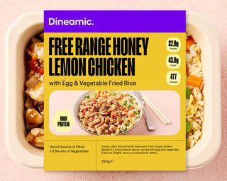 Honey Lemon Chicken with Egg & Vegetable Fried Rice