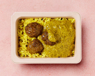 Grass Fed Lamb Kofta Curry with Tumeric Rice