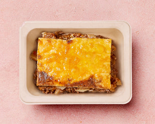 Grass Fed Lamb Moussaka with Roasted Eggplant