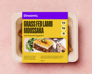 Grass Fed Lamb Moussaka with Roasted Eggplant