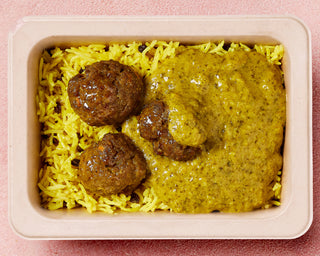 Grass Fed Lamb Kofta Curry with Tumeric Rice