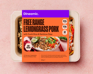 Lemongrass Pork with Sushi Rice & Rainbow Slaw