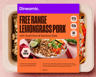 Lemongrass Pork with Sushi Rice & Rainbow Slaw