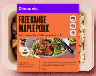 Maple Pork with Brown Rice & Sesame Broccoli