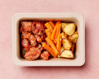 Slow-Cooked Mediterranean Beef with Rosemary Roasted Vegetables