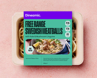 Swedish Meatballs with Linguine, Kale & Mushroom Sauce