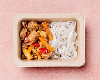 Sweet & Sour Pork with Rice Noodles