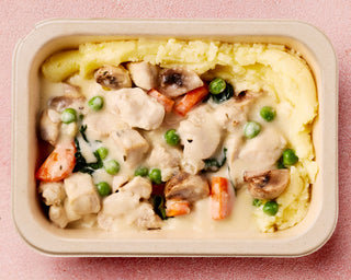 Creamy Chicken Casserole with Mushrooms & Classic Mashed Potato
