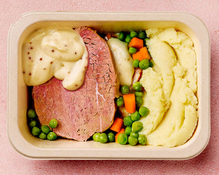 Traditional Corned Beef with Mustard & Mash Potato