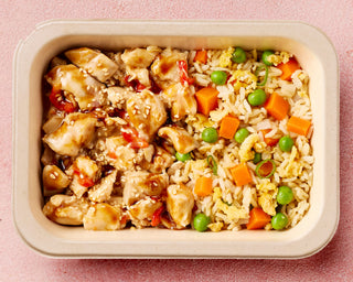 Honey Lemon Chicken with Egg & Vegetable Fried Rice