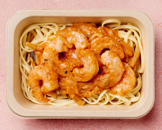 Prawn Linguine with Sundried Tomato & Basil Cream
