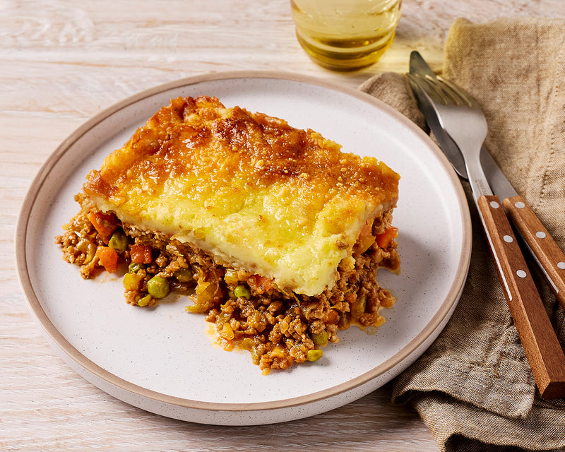 Cottage Pie made with Slow-Cooked Beef and Mashed Potato