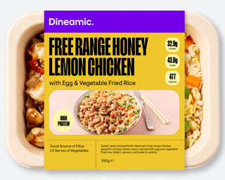 Honey Lemon Chicken with Egg & Vegetable Fried Rice