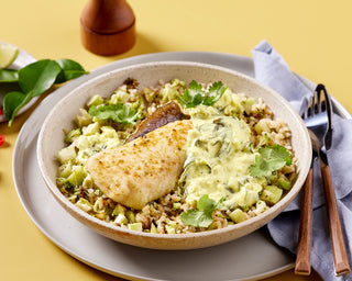 Ginger Lime Fish Curry with Broccoli & Brown Rice