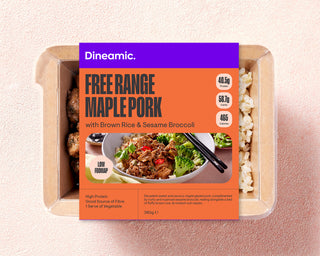 Maple Pork with Brown Rice & Sesame Broccoli
