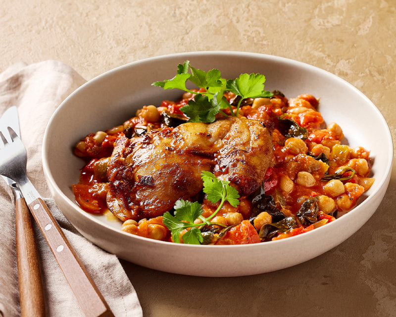 Free Range Spanish Chicken with Chickpea Braise
