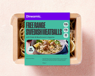 Swedish Meatballs with Linguine, Kale & Mushroom Sauce