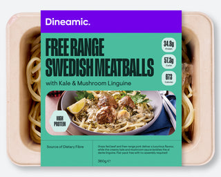Swedish Meatballs with Spinach & Mushroom Linguine