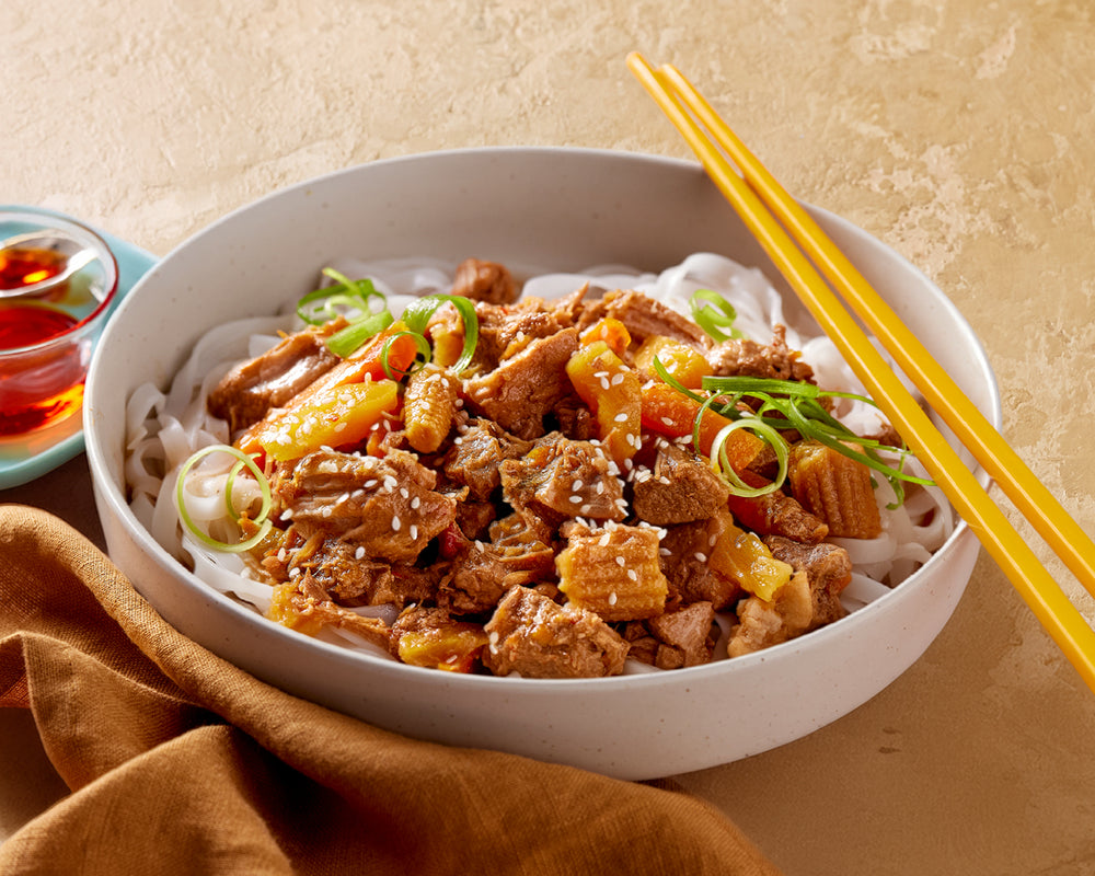 Sweet & Sour Pork with Rice Noodles