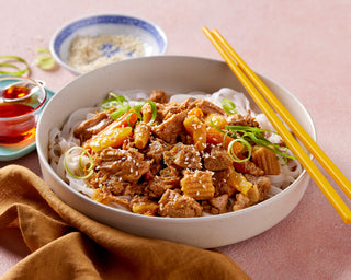 Sweet & Sour Pork with Rice Noodles