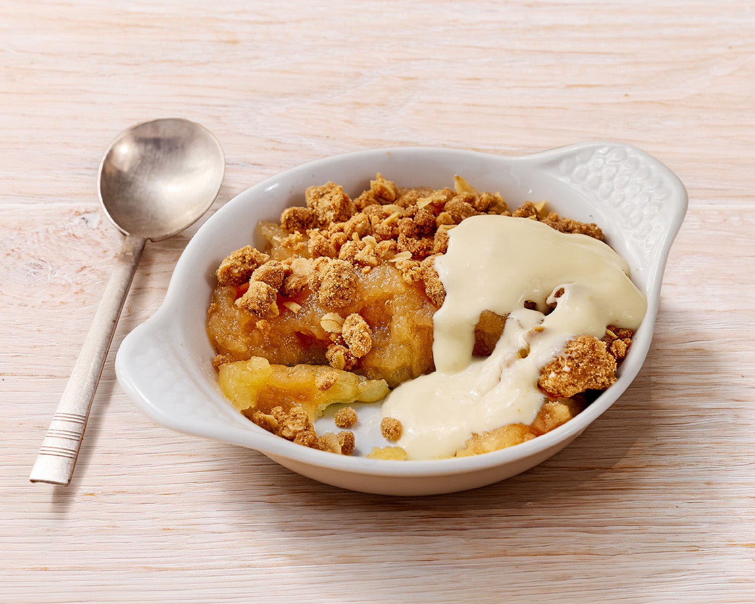 Apple Crumble with Vanilla Custard