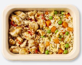 Honey Lemon Chicken with Egg & Vegetable Fried Rice