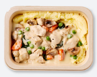 Creamy Chicken Casserole with Mushrooms & Classic Mashed Potato