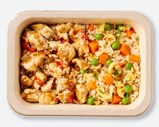 Honey Lemon Chicken with Egg & Vegetable Fried Rice