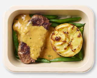 Steak Diane, Potato Gratin & Green Beans