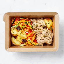  Low Calorie Lemon Caper Chicken with Potato Medley & Rainbow Slaw
